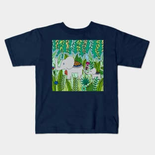 Elephant Mother and Baby Kids T-Shirt